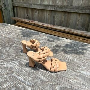 Marc Fisher Womens Hammy Faux Leather Square Toe Block‎ Heel Shoe size 6.5